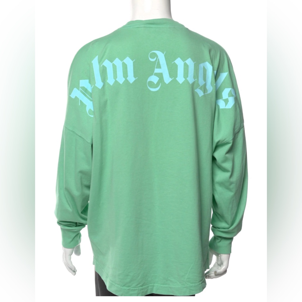Palm Angels Small Mock Neck Long Sleeve Shirt, New